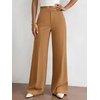 image:imageBTFBM Womens Dress Pants 2026 Fall Wide Leg High Waisted Palazzo Pants Business Casual Work Trousers Slacks PocketsKhaki