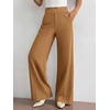 image:imageBTFBM Womens Dress Pants 2026 Fall Wide Leg High Waisted Palazzo Pants Business Casual Work Trousers Slacks PocketsKhaki