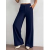 image:imageBTFBM Womens Dress Pants 2026 Fall Wide Leg High Waisted Palazzo Pants Business Casual Work Trousers Slacks PocketsNavy Blue
