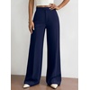 image:imageBTFBM Womens Dress Pants 2026 Fall Wide Leg High Waisted Palazzo Pants Business Casual Work Trousers Slacks PocketsNavy Blue