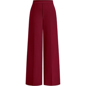 image:imageBTFBM Womens Dress Pants 2026 Fall Wide Leg High Waisted Palazzo Pants Business Casual Work Trousers Slacks PocketsBurgundy