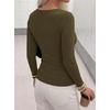 image:imageBTFBM Henley Shirts for Women Button V Neck Long Sleeve Tops Ribbed Slim Going Out Outfits Casual Fall Clothes 2026Army Green