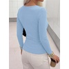 image:imageBTFBM Henley Shirts for Women Button V Neck Long Sleeve Tops Ribbed Slim Going Out Outfits Casual Fall Clothes 2026Light Blue