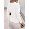 image:imageBTFBM Henley Shirts for Women Button V Neck Long Sleeve Tops Ribbed Slim Going Out Outfits Casual Fall Clothes 2026White