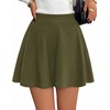 image:imageBTFBM Mini Skirts for Women Trendy Flared Basic Versatile Skorts Skater Tennis Fall Skirt with Shorts Underneath 2026Army Green