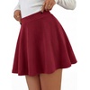 image:imageBTFBM Mini Skirts for Women Trendy Flared Basic Versatile Skorts Skater Tennis Fall Skirt with Shorts Underneath 2026Burgundy