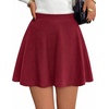 image:imageBTFBM Mini Skirts for Women Trendy Flared Basic Versatile Skorts Skater Tennis Fall Skirt with Shorts Underneath 2026Burgundy