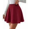 image:imageBTFBM Mini Skirts for Women Trendy Flared Basic Versatile Skorts Skater Tennis Fall Skirt with Shorts Underneath 2026Burgundy