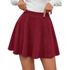 image:imageBTFBM Mini Skirts for Women Trendy Flared Basic Versatile Skorts Skater Tennis Fall Skirt with Shorts Underneath 2026Burgundy