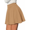 image:imageBTFBM Mini Skirts for Women Trendy Flared Basic Versatile Skorts Skater Tennis Fall Skirt with Shorts Underneath 2026Khaki