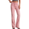 image:imageBTFBM Straight Leg Jeans for Women Stretchy Curve Appeal Pants  Front Seam Little Flare Bootcut Jean High Waisted Denim Pockets Travel Airport Outfits 2026 Trendy Fall Fashion ClothingPink