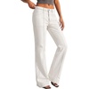 image:imageBTFBM Straight Leg Jeans for Women Stretchy Curve Appeal Pants  Front Seam Little Flare Bootcut Jean High Waisted Denim Pockets Travel Airport Outfits 2026 Trendy Fall Fashion ClothingWhite
