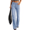 image:imageBTFBM Straight Leg Jeans for Women Stretchy Curve Appeal Pants  Front Seam Little Flare Bootcut Jean High Waisted Denim Pockets Travel Airport Outfits 2026 Trendy Fall Fashion ClothingLight Blue