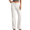 image:imageBTFBM Straight Leg Jeans for Women Stretchy Curve Appeal Pants  Front Seam Little Flare Bootcut Jean High Waisted Denim Pockets Travel Airport Outfits 2026 Trendy Fall Fashion ClothingWhite