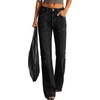 image:imageBTFBM Straight Leg Jeans for Women Stretchy Curve Appeal Pants  Front Seam Little Flare Bootcut Jean High Waisted Denim Pockets Travel Airport Outfits 2026 Trendy Fall Fashion ClothingBlack