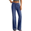 image:imageBTFBM Straight Leg Jeans for Women Stretchy Curve Appeal Pants  Front Seam Little Flare Bootcut Jean High Waisted Denim Pockets Travel Airport Outfits 2026 Trendy Fall Fashion ClothingDark Blue