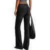 image:imageBTFBM Straight Leg Jeans for Women Stretchy Curve Appeal Pants  Front Seam Little Flare Bootcut Jean High Waisted Denim Pockets Travel Airport Outfits 2026 Trendy Fall Fashion ClothingBlack