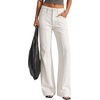 image:imageBTFBM Straight Leg Jeans for Women Stretchy Curve Appeal Pants  Front Seam Little Flare Bootcut Jean High Waisted Denim Pockets Travel Airport Outfits 2026 Trendy Fall Fashion ClothingWhite
