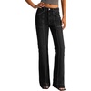 image:imageBTFBM Straight Leg Jeans for Women Stretchy Curve Appeal Pants  Front Seam Little Flare Bootcut Jean High Waisted Denim Pockets Travel Airport Outfits 2026 Trendy Fall Fashion ClothingBlack
