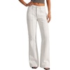 image:imageBTFBM Straight Leg Jeans for Women Stretchy Curve Appeal Pants  Front Seam Little Flare Bootcut Jean High Waisted Denim Pockets Travel Airport Outfits 2026 Trendy Fall Fashion ClothingWhite