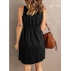 image:imageBTFBM Summer Dresses for Women 2026 Spring Clothes Sleeveless Crewneck Beach Vacation Outfits Mini Flowy Sun DressButtons Black