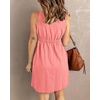 image:imageBTFBM Summer Dresses for Women 2026 Spring Clothes Sleeveless Crewneck Beach Vacation Outfits Mini Flowy Sun DressButtons Light Pink