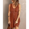 image:imageBTFBM Summer Dresses for Women 2026 Spring Clothes Sleeveless Crewneck Beach Vacation Outfits Mini Flowy Sun DressButtons Orange Red