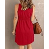 image:imageBTFBM Summer Dresses for Women 2026 Spring Clothes Sleeveless Crewneck Beach Vacation Outfits Mini Flowy Sun DressButtons Red