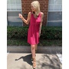image:imageBTFBM Summer Dresses for Women 2026 Spring Clothes Sleeveless Crewneck Beach Vacation Outfits Mini Flowy Sun DressButtons Rose Red