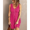 image:imageBTFBM Summer Dresses for Women 2026 Spring Clothes Sleeveless Crewneck Beach Vacation Outfits Mini Flowy Sun DressButtons Rose Red