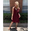 image:imageBTFBM Summer Dresses for Women 2026 Spring Clothes Sleeveless Crewneck Beach Vacation Outfits Mini Flowy Sun DressButtons Wine Red