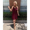 image:imageBTFBM Summer Dresses for Women 2026 Spring Clothes Sleeveless Crewneck Beach Vacation Outfits Mini Flowy Sun DressButtons Wine Red