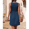 image:imageBTFBM Summer Dresses for Women 2026 Spring Clothes Sleeveless Crewneck Beach Vacation Outfits Mini Flowy Sun DressSolid Blue