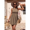 image:imageBTFBM Summer Dresses for Women 2026 Spring Clothes Sleeveless Crewneck Beach Vacation Outfits Mini Flowy Sun DressSolid Coffee