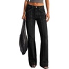 image:imageBTFBM Straight Leg Jeans for Women Stretchy Curve Appeal Pants  Front Seam Little Flare Bootcut Jean High Waisted Denim Pockets Travel Airport Outfits 2026 Trendy Fall Fashion ClothingBlack