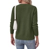 image:imageBTFBM Cardigan Sweaters for Women 2026 Fall Clothes Long Sleeve Button Down Open Front Soft Knit Lightweight SweaterArmy Green