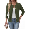 image:imageBTFBM Cardigan Sweaters for Women 2026 Fall Clothes Long Sleeve Button Down Open Front Soft Knit Lightweight SweaterArmy Green