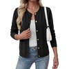 image:imageBTFBM Cardigan Sweaters for Women 2026 Fall Clothes Long Sleeve Button Down Open Front Soft Knit Lightweight SweaterBlack