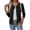 image:imageBTFBM Cardigan Sweaters for Women 2026 Fall Clothes Long Sleeve Button Down Open Front Soft Knit Lightweight SweaterBlack