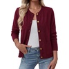 image:imageBTFBM Cardigan Sweaters for Women 2026 Fall Clothes Long Sleeve Button Down Open Front Soft Knit Lightweight SweaterBurgundy