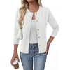image:imageBTFBM Cardigan Sweaters for Women 2026 Fall Clothes Long Sleeve Button Down Open Front Soft Knit Lightweight SweaterWhite