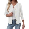 image:imageBTFBM Cardigan Sweaters for Women 2026 Fall Clothes Long Sleeve Button Down Open Front Soft Knit Lightweight SweaterWhite
