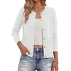 image:imageBTFBM Cardigan Sweaters for Women 2026 Fall Clothes Long Sleeve Button Down Open Front Soft Knit Lightweight SweaterWhite