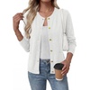 image:imageBTFBM Cardigan Sweaters for Women 2026 Fall Clothes Long Sleeve Button Down Open Front Soft Knit Lightweight SweaterWhite