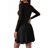image:imageBTFBM Womens Mini Dress Sheer Mesh Long Sleeve Flowy A Line Casual Cocktail Party Going Out Dresses 2026 Fall FashionBlack