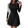 image:imageBTFBM Womens Mini Dress Sheer Mesh Long Sleeve Flowy A Line Casual Cocktail Party Going Out Dresses 2026 Fall FashionBlack