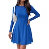 image:imageBTFBM Womens Mini Dress Sheer Mesh Long Sleeve Flowy A Line Casual Cocktail Party Going Out Dresses 2026 Fall FashionBlue