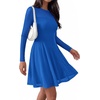 image:imageBTFBM Womens Mini Dress Sheer Mesh Long Sleeve Flowy A Line Casual Cocktail Party Going Out Dresses 2026 Fall FashionBlue