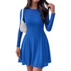 image:imageBTFBM Womens Mini Dress Sheer Mesh Long Sleeve Flowy A Line Casual Cocktail Party Going Out Dresses 2026 Fall FashionBlue