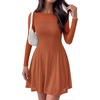 image:imageBTFBM Womens Mini Dress Sheer Mesh Long Sleeve Flowy A Line Casual Cocktail Party Going Out Dresses 2026 Fall FashionCaramel